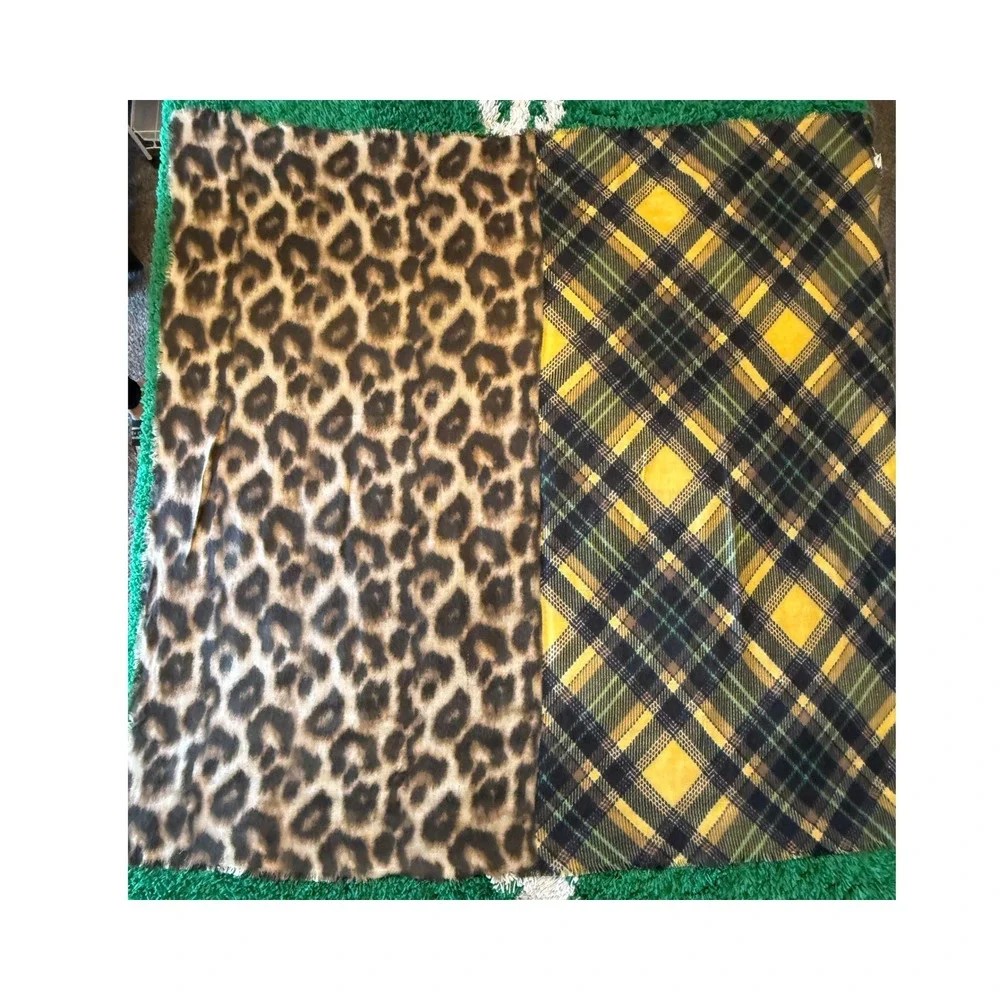 Shiraleah Scarf Unisex OS Multicolor Excellent Plaid Leopard Print Wrap Shawl